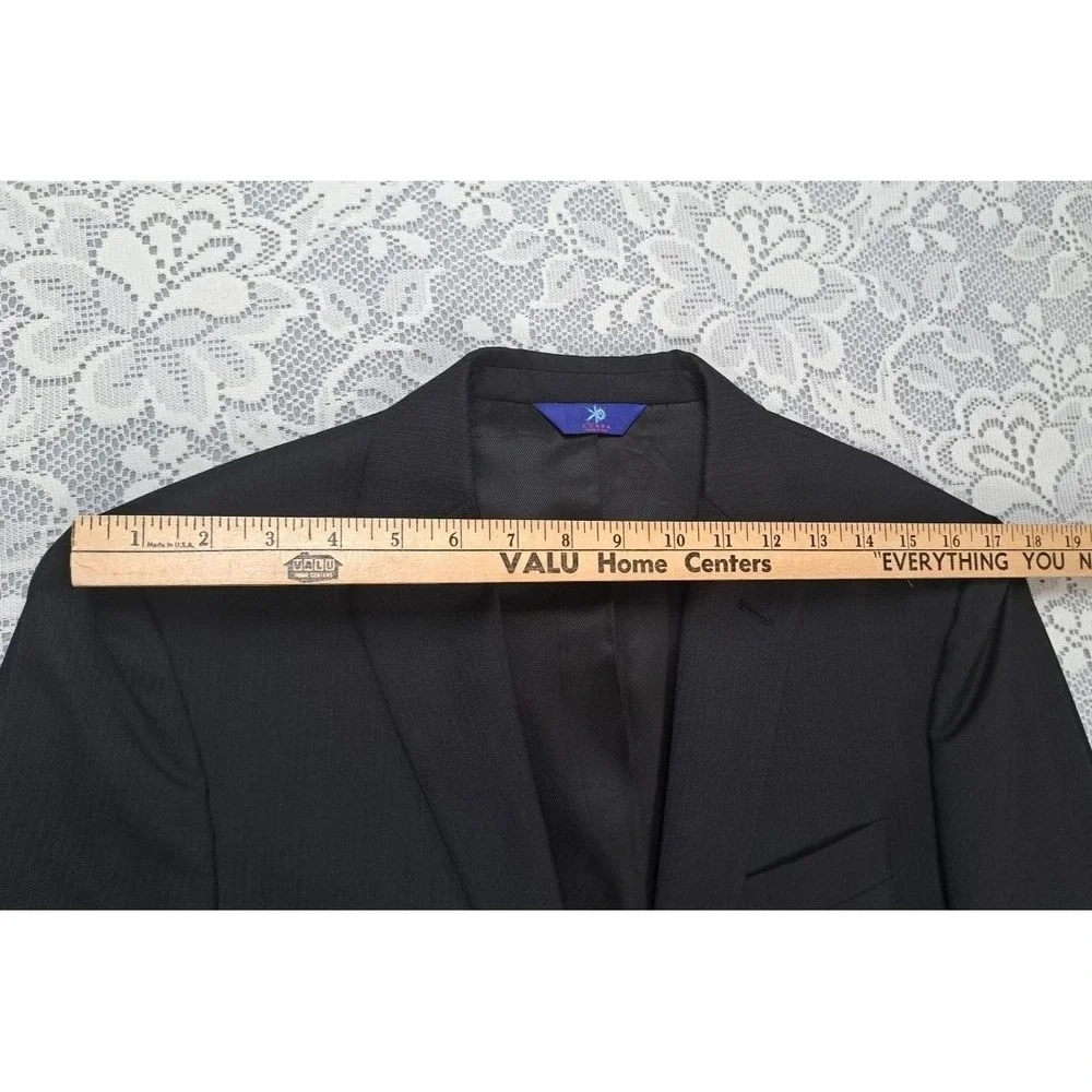 Egara Men's Black Jacket Slim Fit Blazer Coat 38 Long‎ Pre-owned Made In Italy